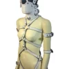 Full harness white uni belts HouseofBasciano front