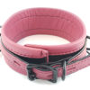 Hand Stitched Genuine Leather Collar Pink - Image 2