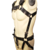 latigo leather body harness houseofbasciano black side