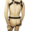 latigo leather body harness houseofbasciano black back
