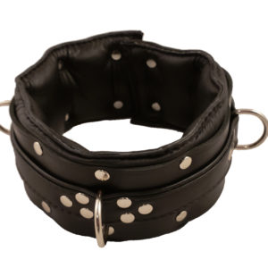 padded locking leather collar