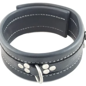 Houseofbasciano hand stitched collar black silverlocking