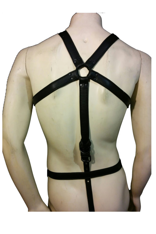 HouseofBasciano man body harness black and black back
