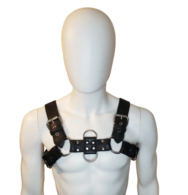 Houseofbasciano bulldog harness black black forward