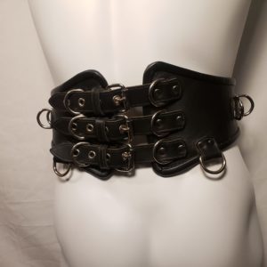 Bondage belt black Houseofbasciano front