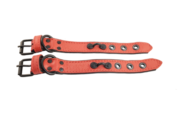 houseofbasciano wrist cuffs belts red