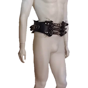 Houseofbasciano padded locking bondage waist cincher belt